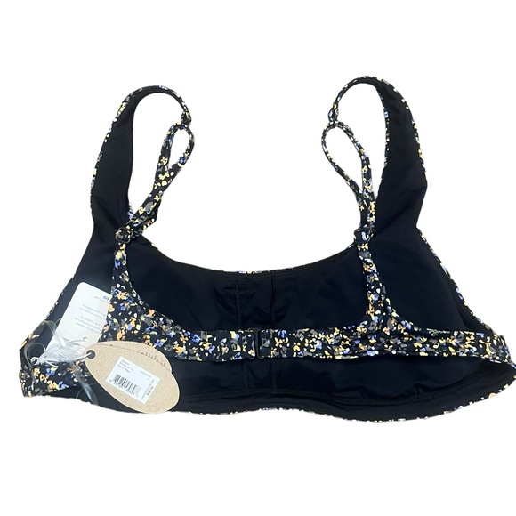 🌟SOLD🌟Prana Women XL Shoreline Top Bikini Black Petals - Picture 7 of 8